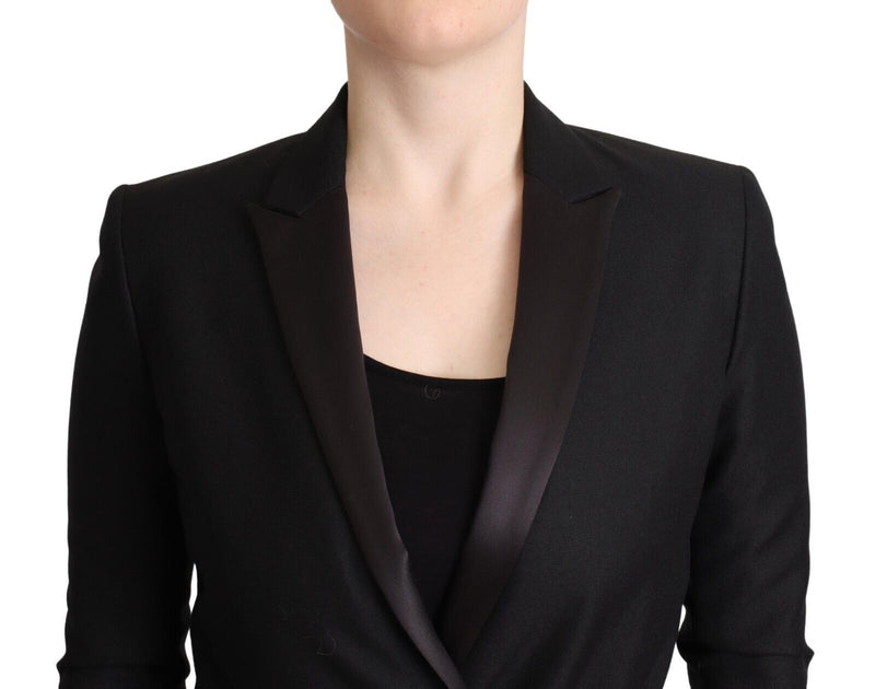 Elegant Black Double-Breasted Blazer Costume National