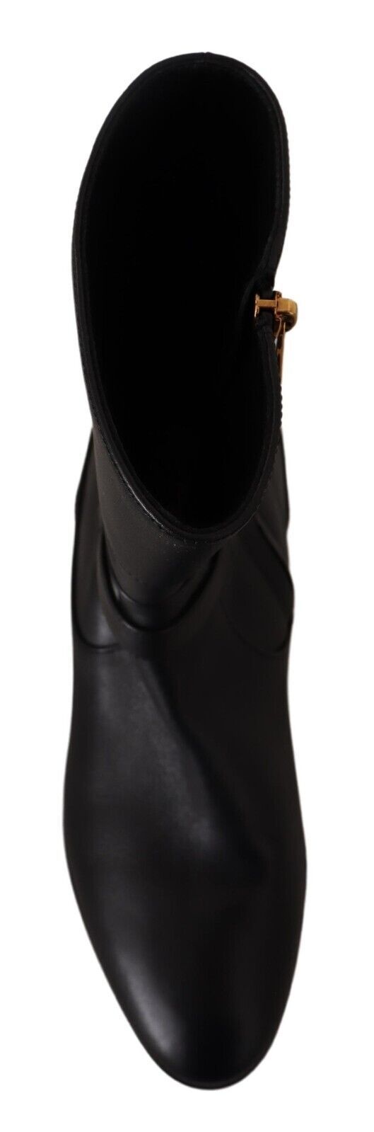 Elegant Leather Biker Boots Dolce & Gabbana