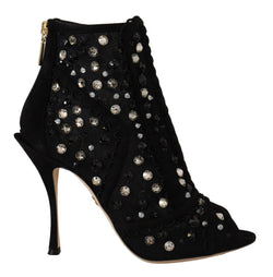 Embellished Crystal Short Boots Dolce & Gabbana