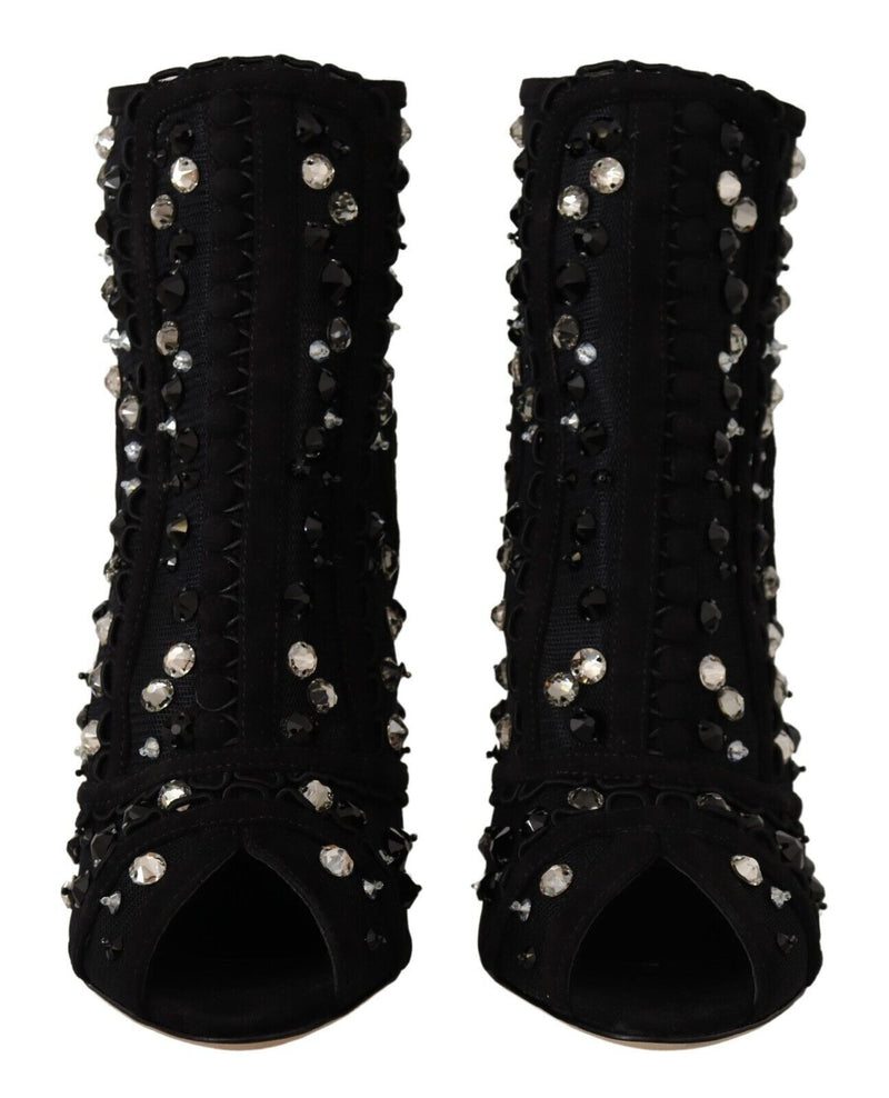 Embellished Crystal Short Boots Dolce & Gabbana