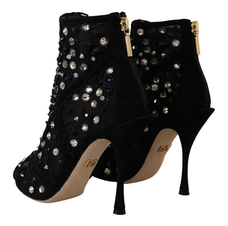 Embellished Crystal Short Boots Dolce & Gabbana