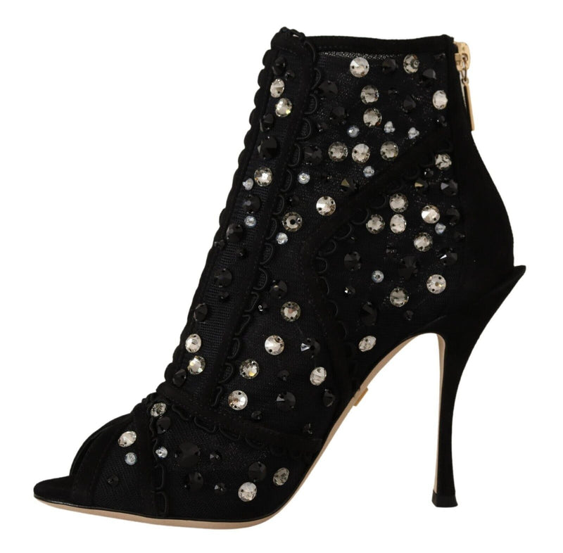 Embellished Crystal Short Boots Dolce & Gabbana