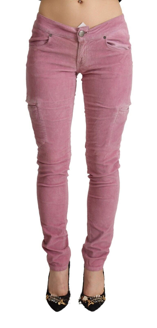 Chic Pink Low Waist Skinny Jeans Acht