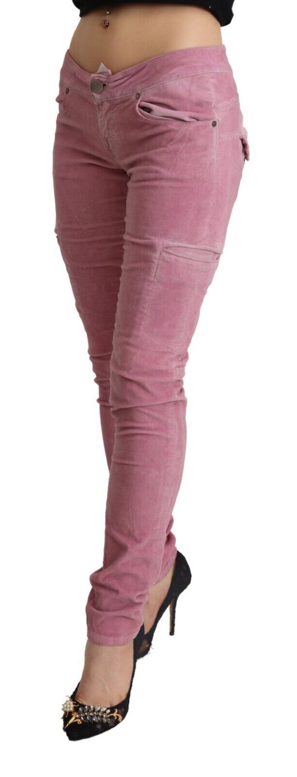 Chic Pink Low Waist Skinny Jeans Acht