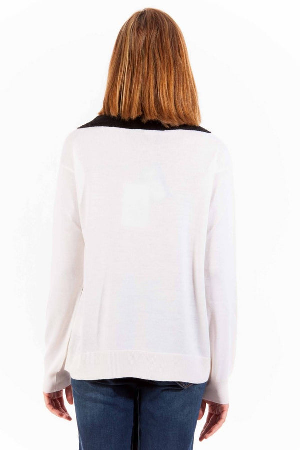 White Wool Women Sweater Love Moschino