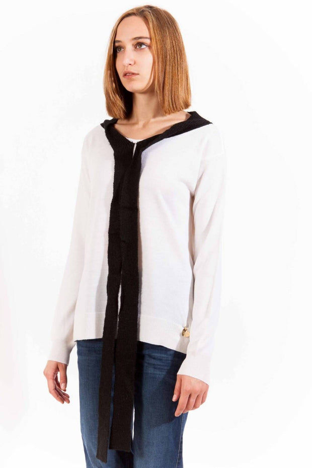 White Wool Women Sweater Love Moschino