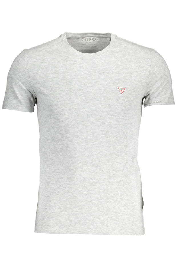 Gray Cotton Men T-Shirt Guess Jeans