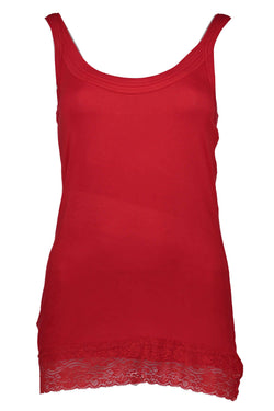 Red Cotton Women Top Silvian Heach