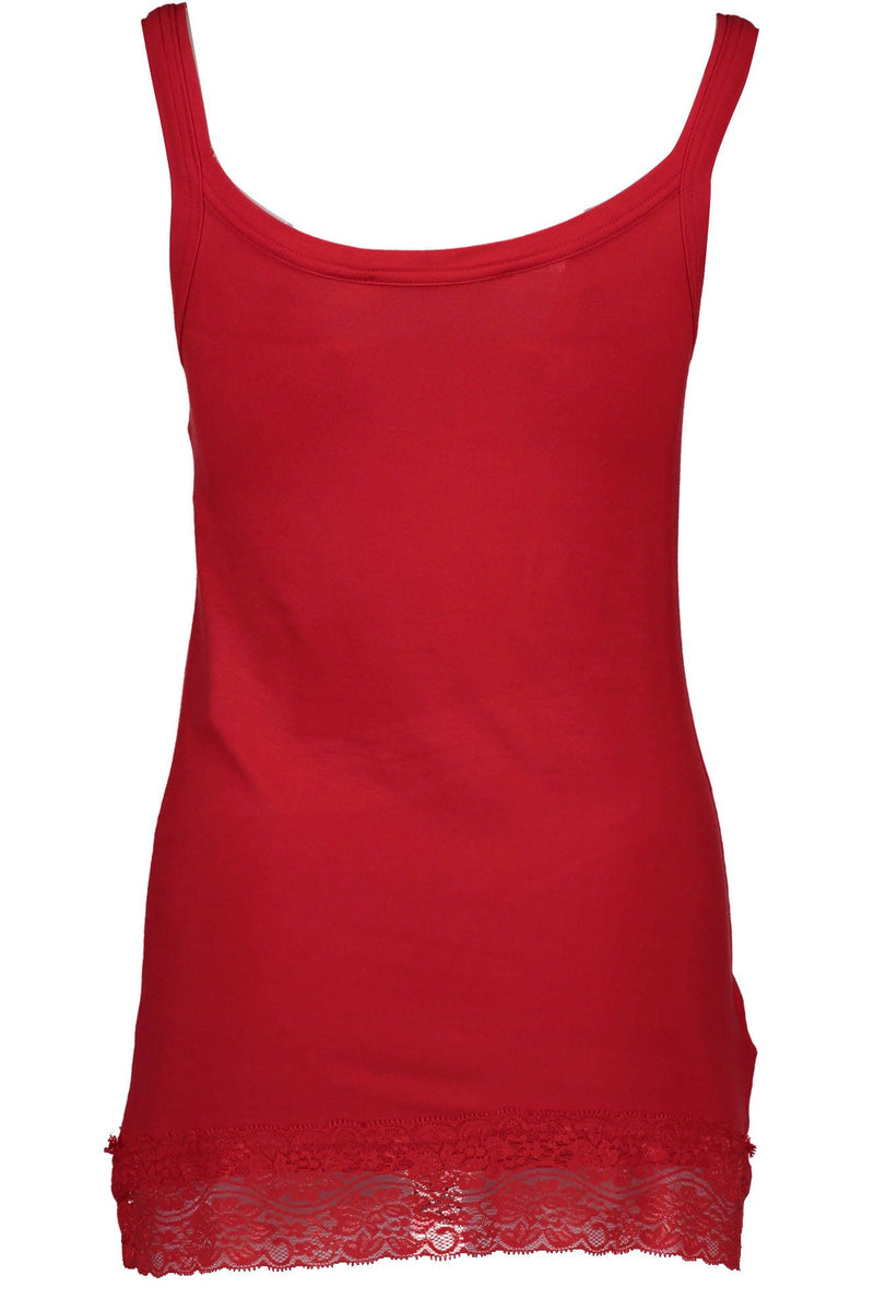 Red Cotton Women Top Silvian Heach