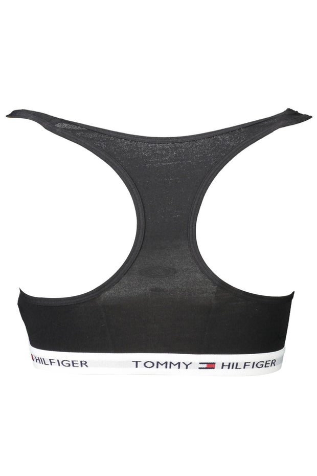 Black Cotton Women Sports Bra Tommy Hilfiger