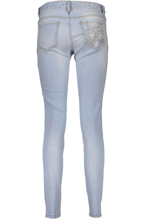 Light Blue Cotton Women Jeans Just Cavalli