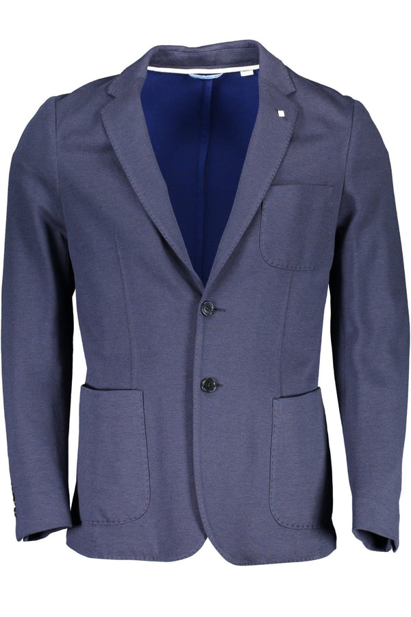 Blue Cotton Men Jacket Gant