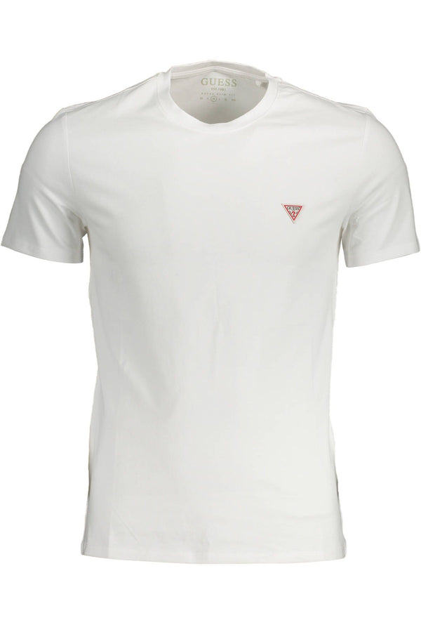 White Cotton Mens TShirt Guess Jeans