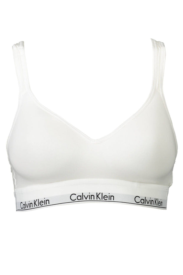 White Cotton Women Bralette Calvin Klein