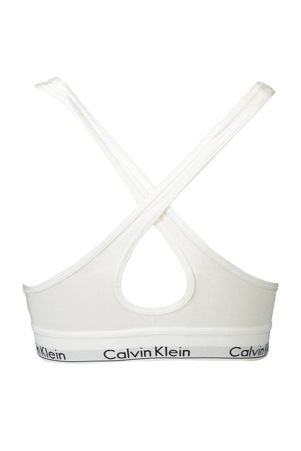 White Cotton Women Bralette Calvin Klein