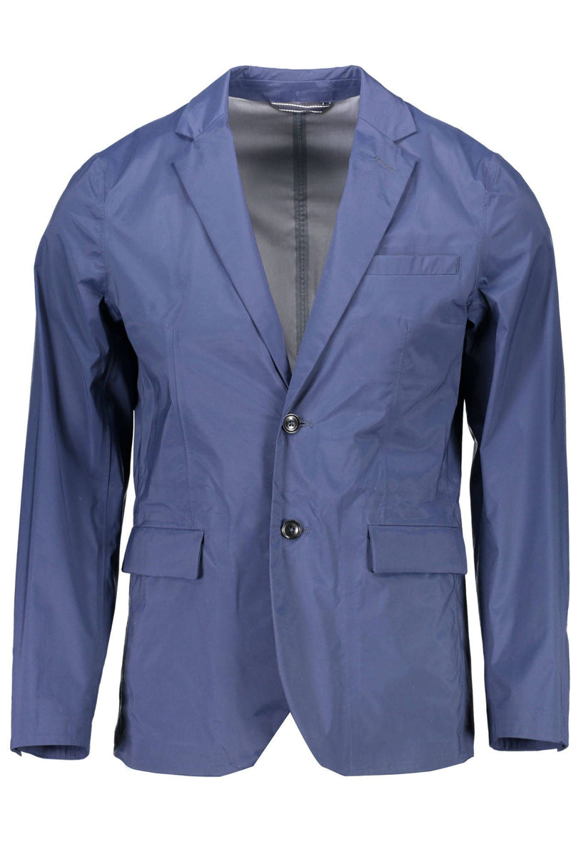 Blue Nylon Men Jacket Gant