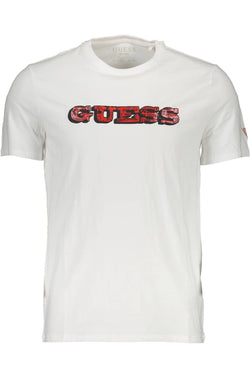 White Cotton Men T-Shirt Guess Jeans