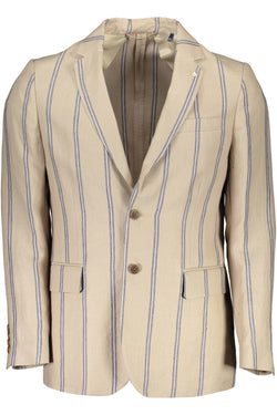 Beige Linen Men Jacket Gant