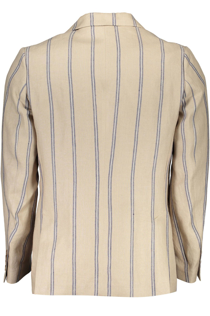 Beige Linen Men Jacket Gant