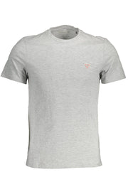 Gray Cotton Men T-Shirt Guess Jeans