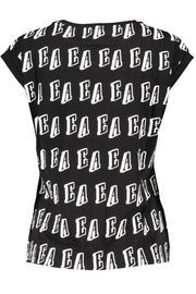 Black Cotton Women Top Emporio Armani