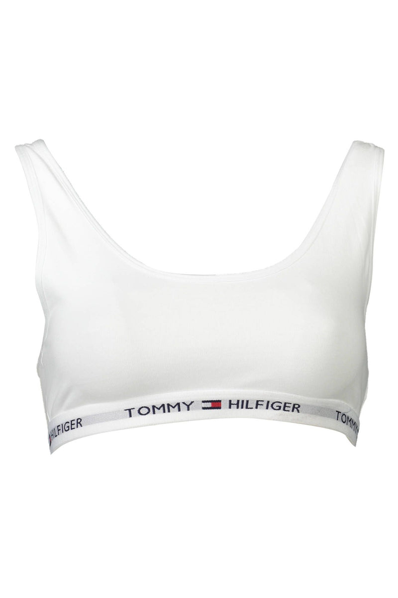 White Cotton Women Sports Bra Tommy Hilfiger