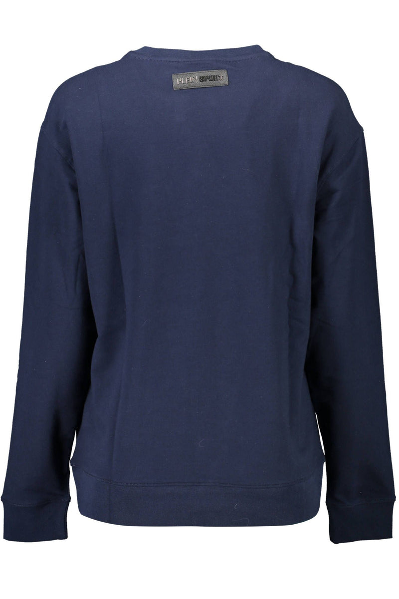 Blue Cotton Women Sweater Plein Sport