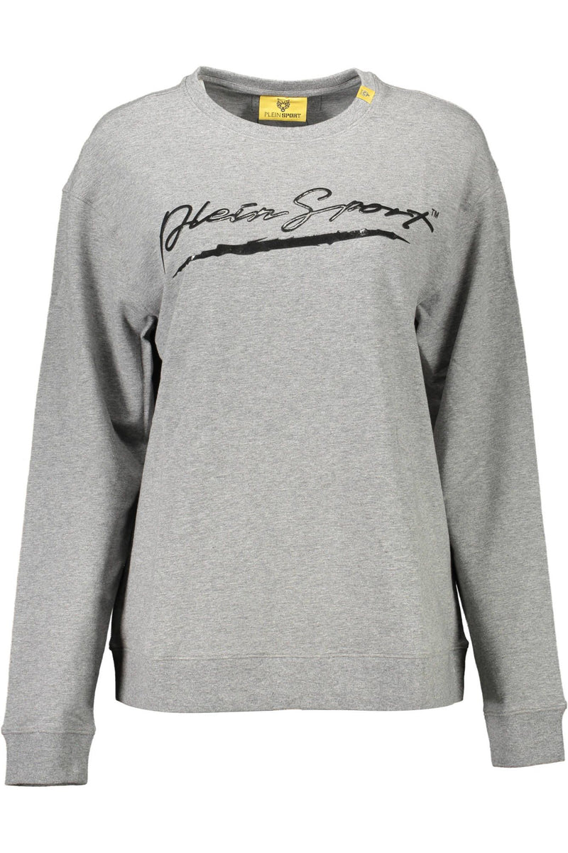 Gray Cotton Women Sweater Plein Sport