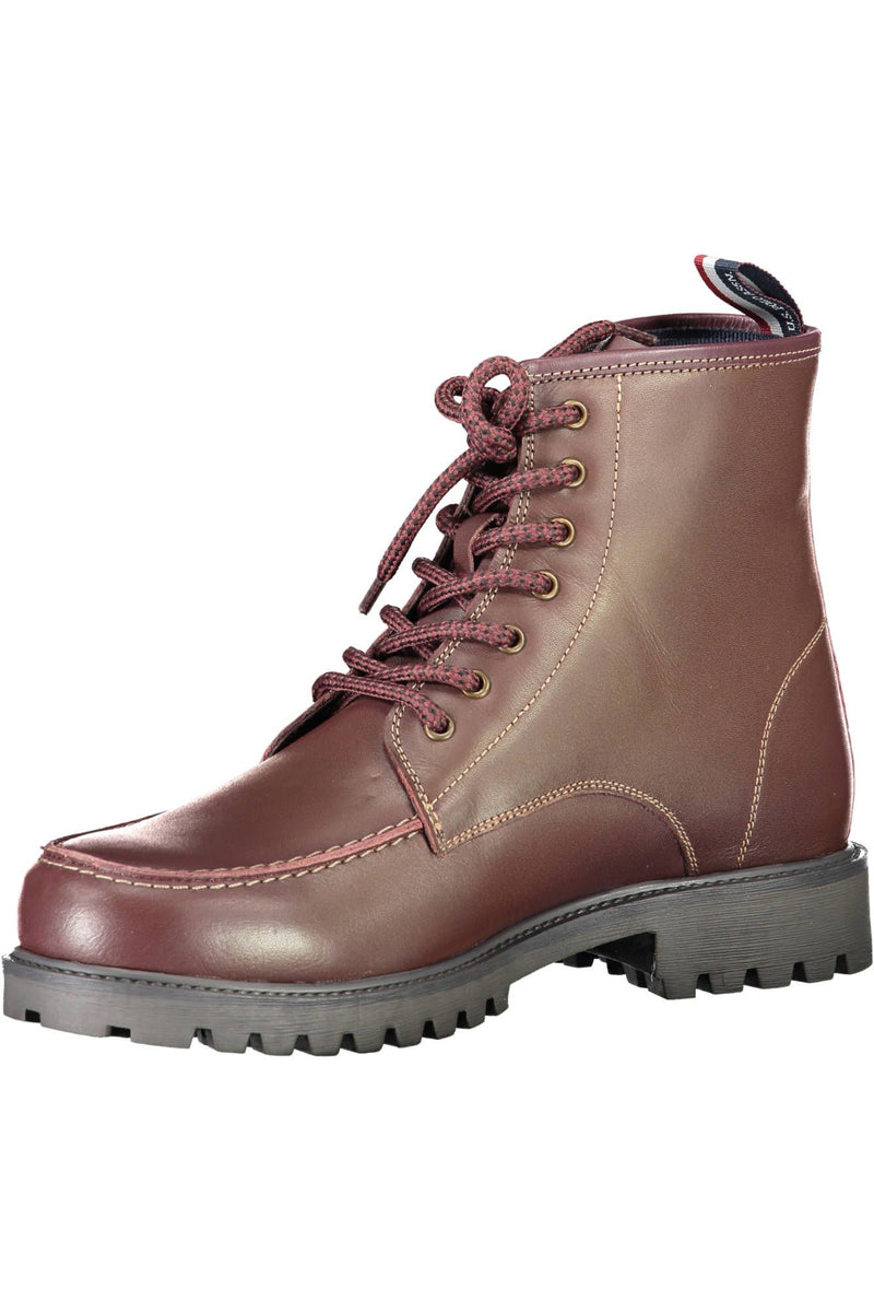 Red Leather Men Boot U.S. POLO ASSN.