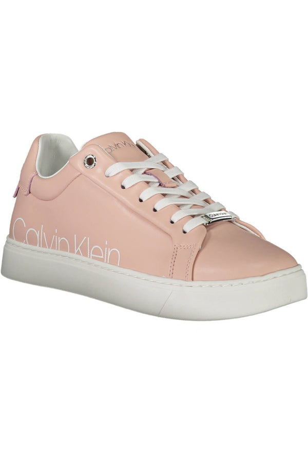 Pink Leather Women Sneaker Calvin Klein