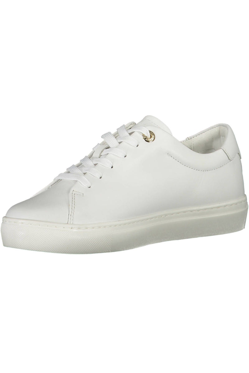 White Leather Women Sneaker Tommy Hilfiger