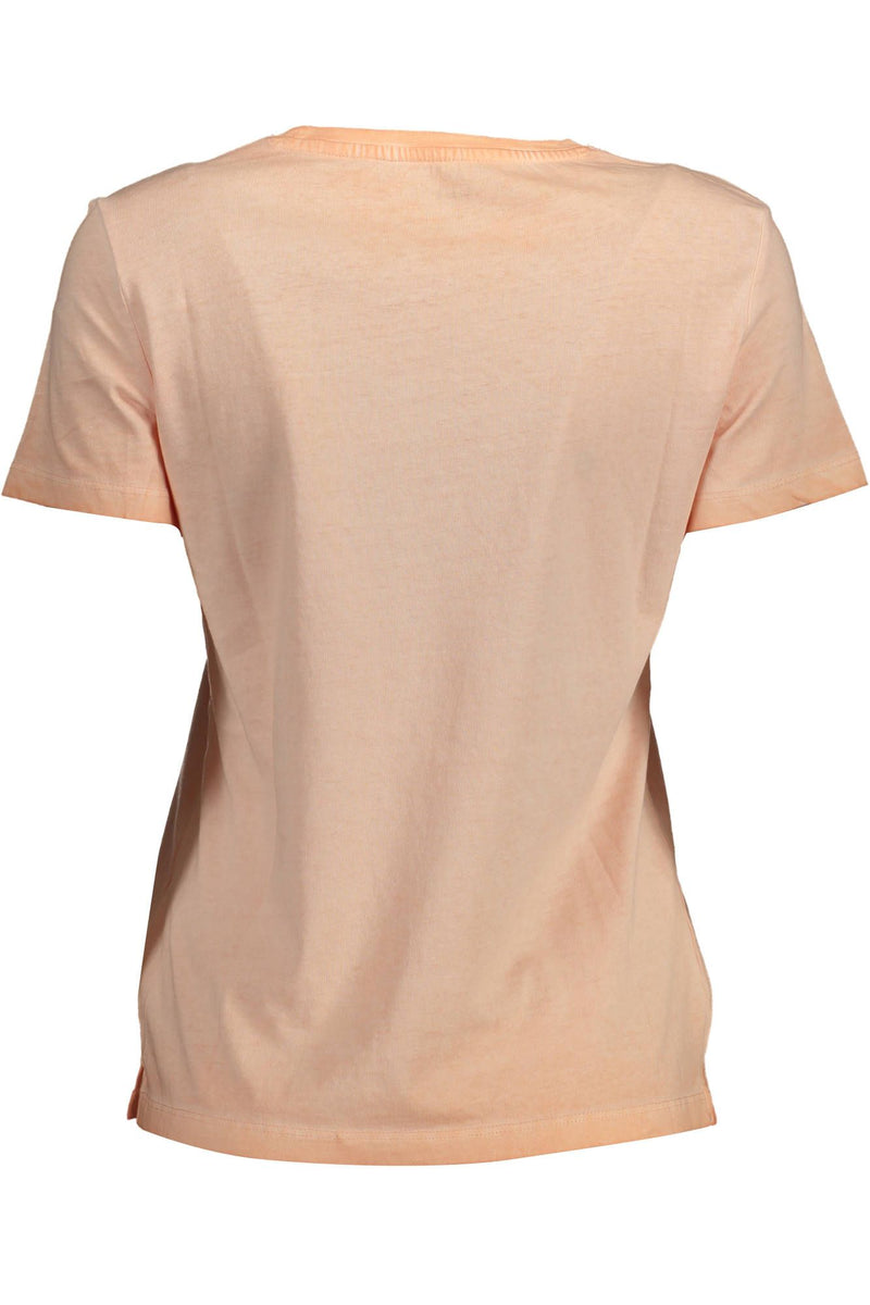 Pink Cotton Women T-Shirt Guess Jeans