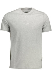 Gray Cotton Men T-Shirt Guess Jeans