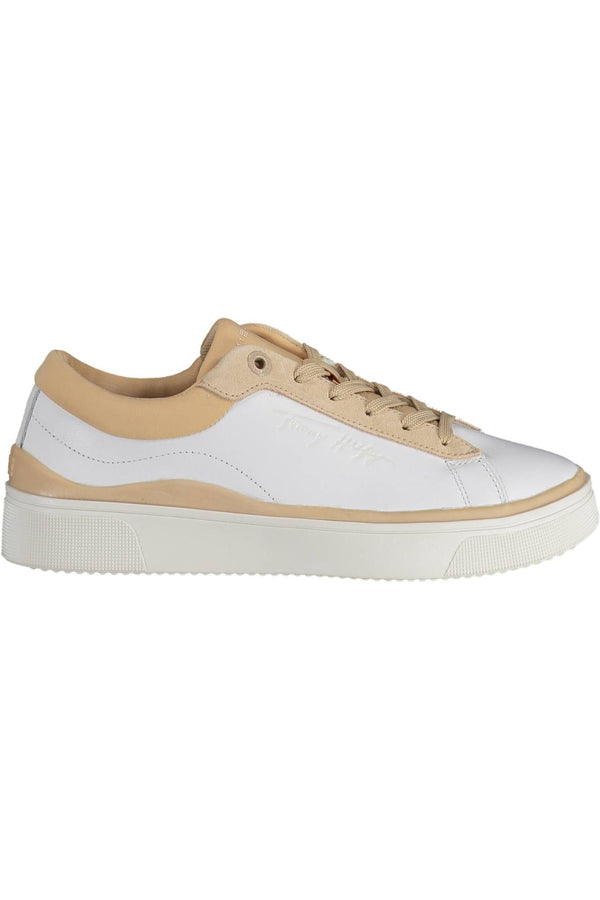 White Leather Women Sneaker Tommy Hilfiger