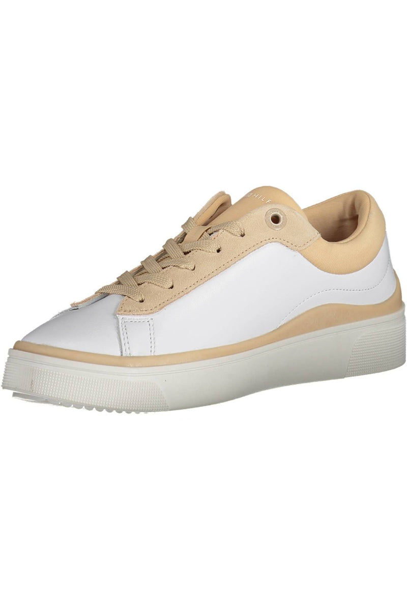 White Leather Women Sneaker Tommy Hilfiger