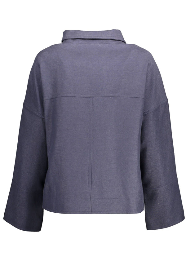 Blue Viscose Women Jacket Gant