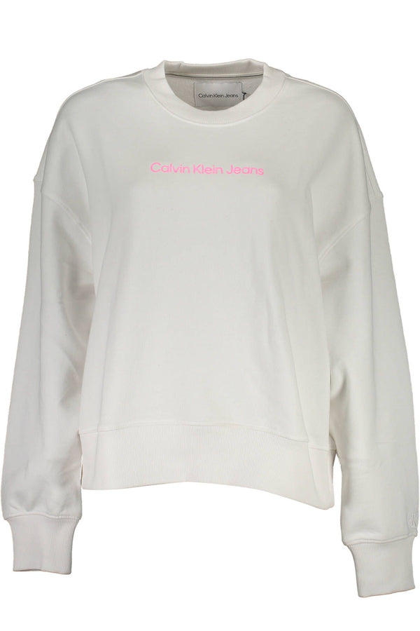 White Cotton Women Sweater Calvin Klein