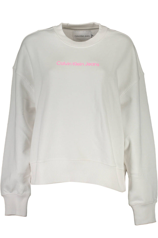 White Cotton Women Sweater Calvin Klein