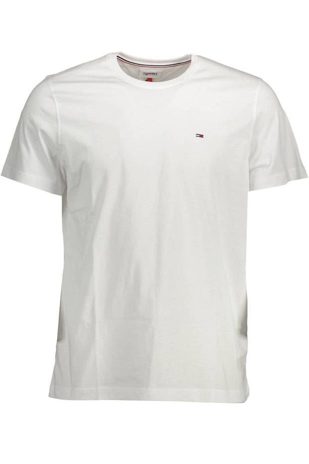 White Cotton Men T-Shirt Tommy Hilfiger