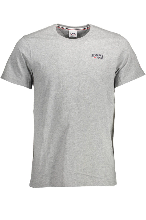 Gray Cotton Men T-Shirt Tommy Hilfiger