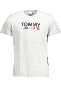 Gray Cotton Men T-Shirt Tommy Hilfiger