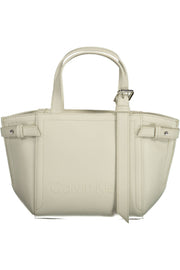 White Polyester Women Handbag Calvin Klein