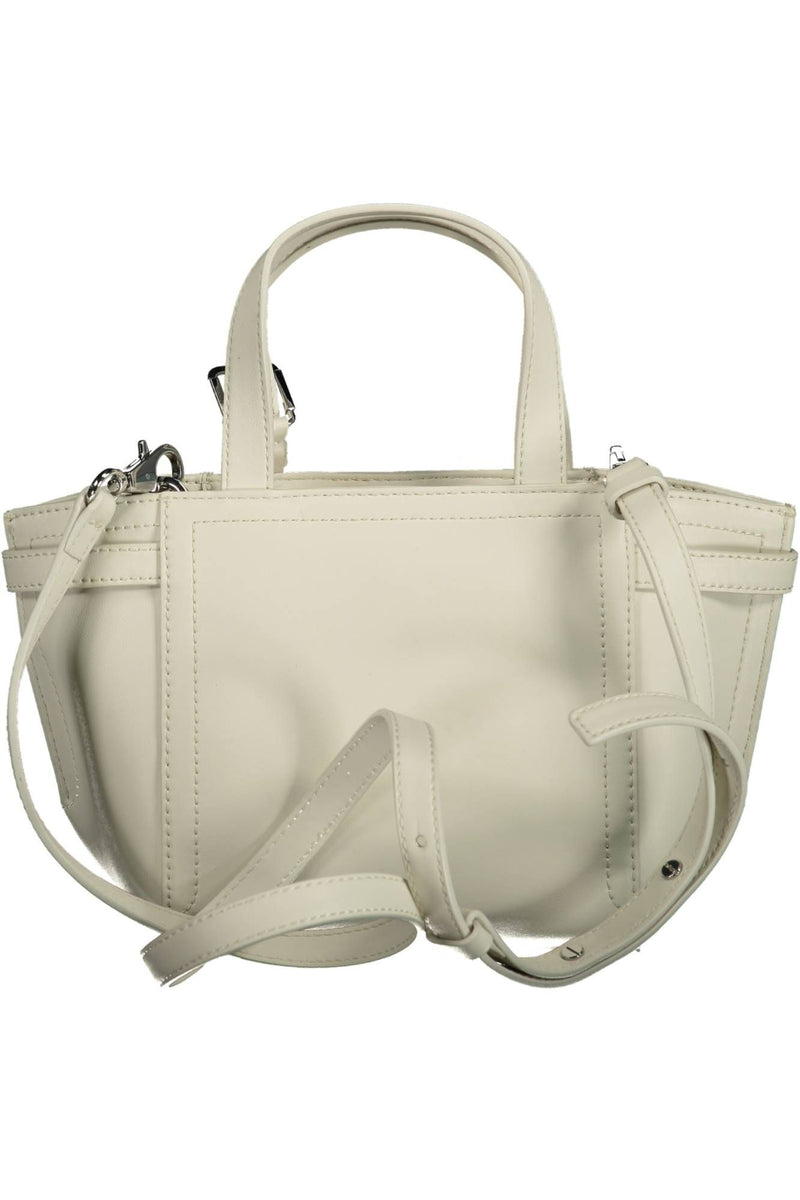 White Polyester Women Handbag Calvin Klein