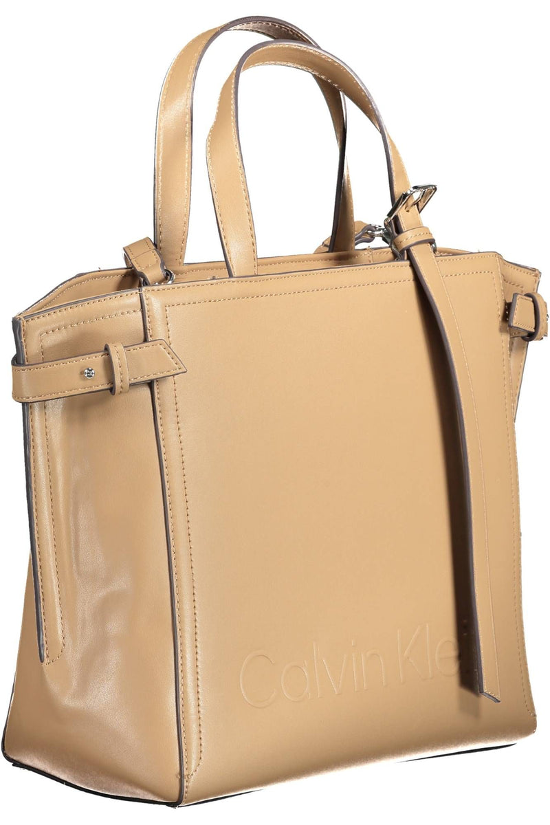 Brown Polyester Women Handbag Calvin Klein