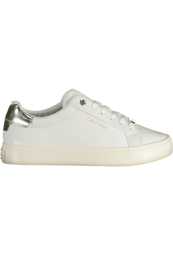 White Leather Women Sneaker Calvin Klein