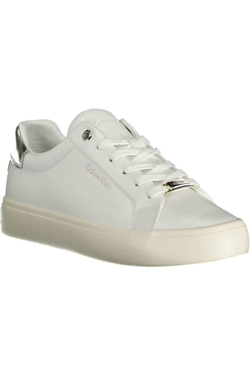 White Leather Women Sneaker Calvin Klein