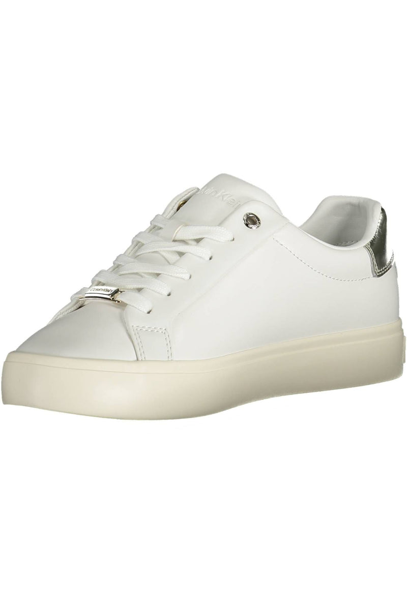 White Leather Women Sneaker Calvin Klein