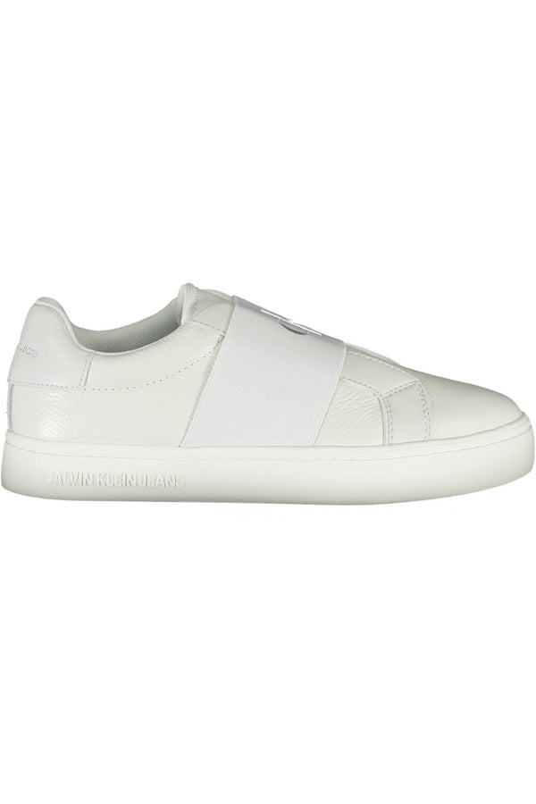 White Leather Women Sneaker Calvin Klein