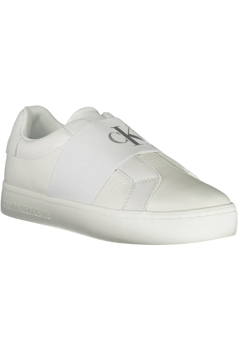 White Leather Women Sneaker Calvin Klein