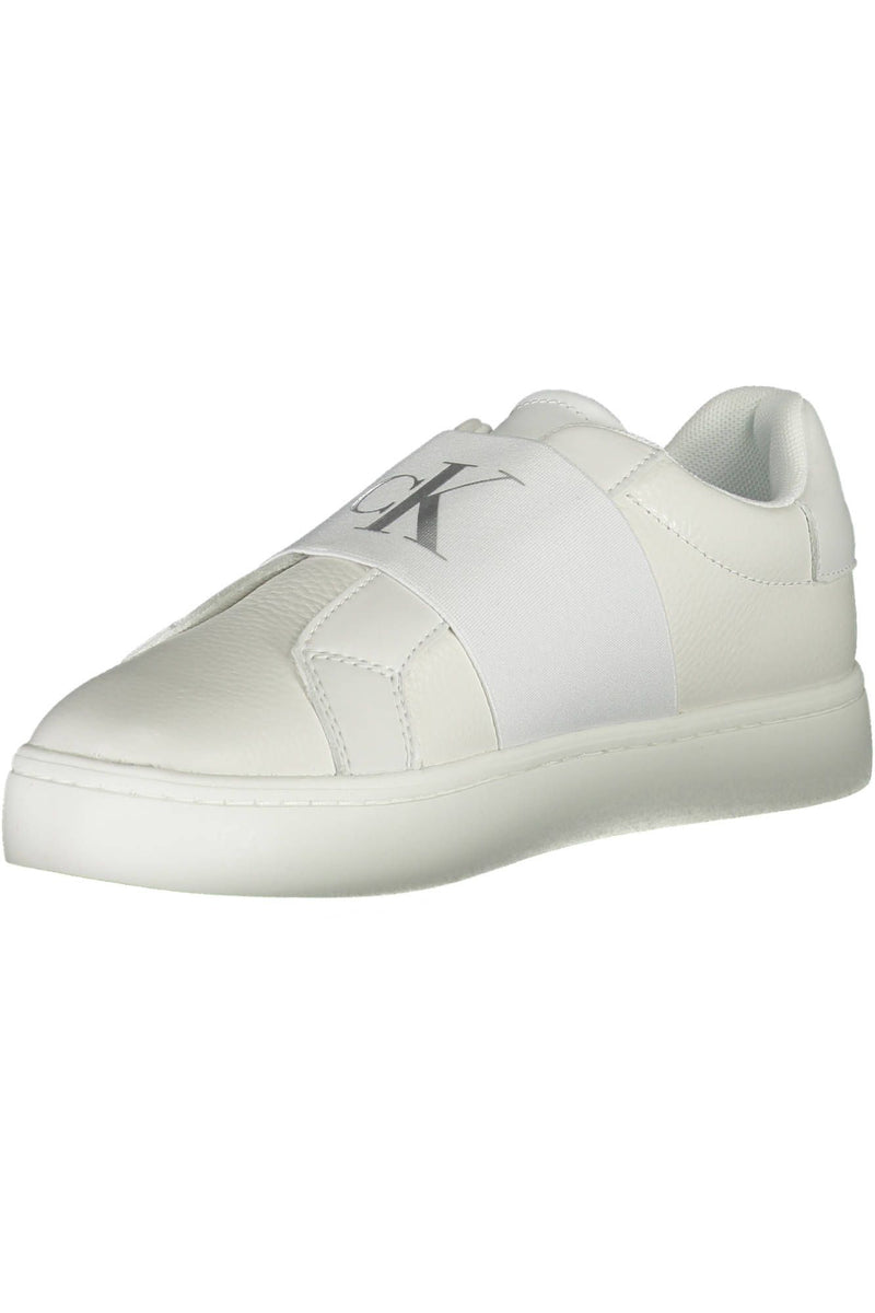 White Leather Women Sneaker Calvin Klein